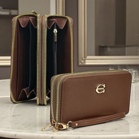 Cartera doble cierre KR Café