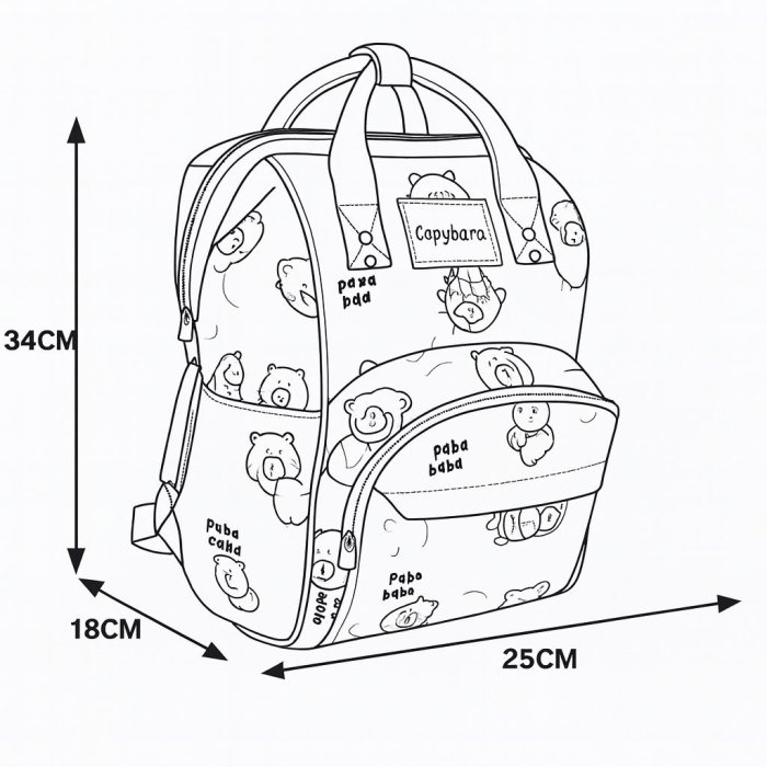 Pañalera Capybara Rosa