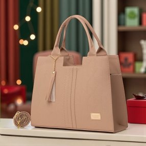 Bolsa Maquillaje con textura y asa desmontable