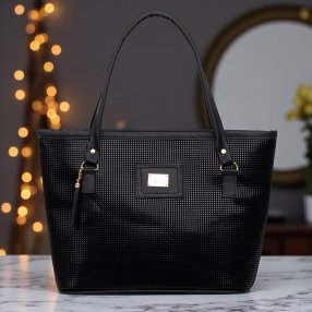 Bolsa Tote Mujer Elegante con Textura Croco | 46x30x14 cm