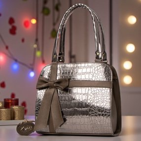 Bolsa Atenea elegante con moño | Disponible en rojo, antimonio y negro