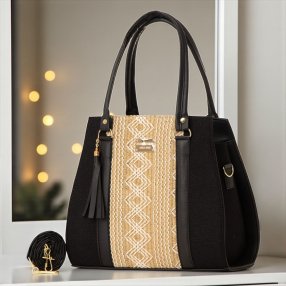 Bolsa Elif con cierre principal y asa desmontable – Azul, Negro o Arr