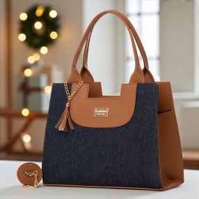 Bolsa Mariana de mezclilla con cierre y asa desmontable – Diseño mode