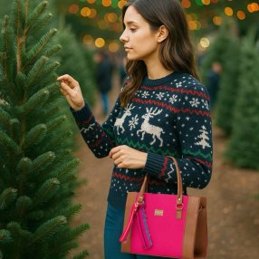 Bolsa Zara con cierre y mascada decorativa – Asa desmontable en vario