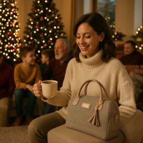 Bolsa Adriana con cierre principal y asa desmontable – Colores negro,