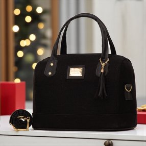 Bolsa Adriana con cierre principal y asa desmontable – Colores negro,