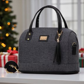 Bolsa Adriana con cierre principal y asa desmontable – Colores negro,