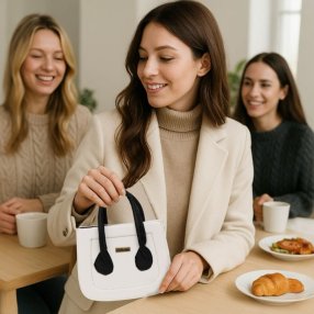 Crossbody Coty con cierre y asa desmontable – Blanco, Rosa o Negro