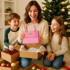 Crossbody Zoe con tapa y broche – Disponible en negro, rosa o azul re