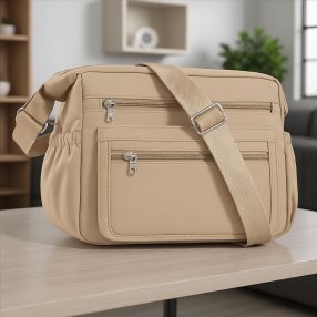 Bolsa crossbody grande Blanco Champagne