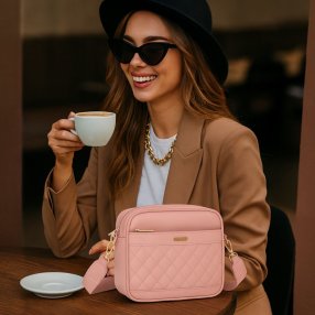 Crossbody capitonada Azul