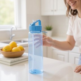 Cilindro Deportivo Rosa 900 ml – Boquilla Plegable y Asa con Aro de Si