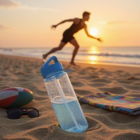 Cilindro Deportivo Rosa 900 ml – Boquilla Plegable y Asa con Aro de Si