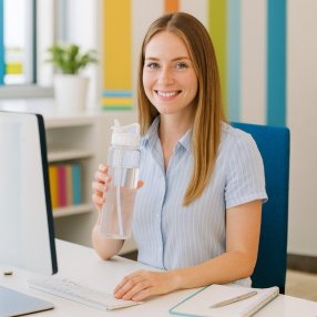 Cilindro Deportivo Rosa 900 ml – Boquilla Plegable y Asa con Aro de Si