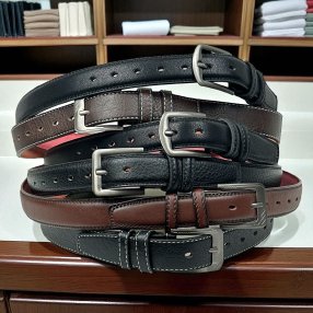 Cinturones Surtidos Tacto Piel | Paquete 6 Piezas Negro y Café