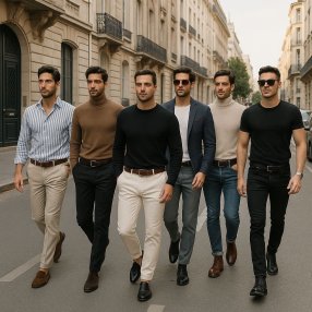 Cinturones Surtidos Tacto Piel | Paquete 6 Piezas Negro y Café