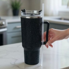 Termo Diamante Brillo Infinito 1200 ml Negro