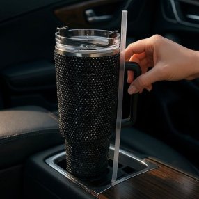 Termo Diamante Brillo Infinito 1200 ml Negro