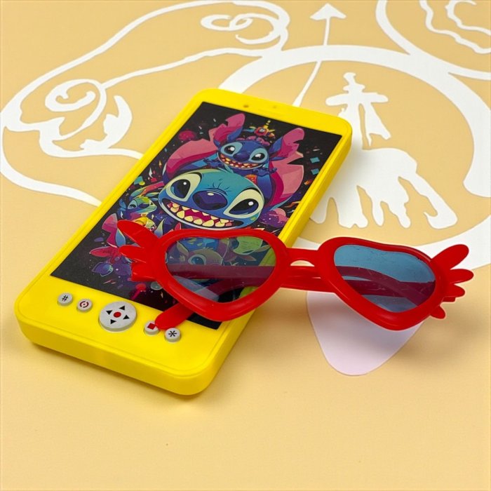 Juguete de luz y música ( Gafas y Celular Stich)