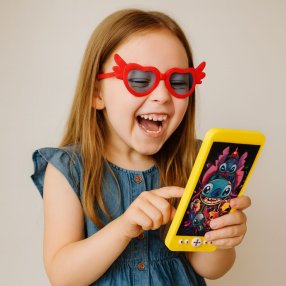 Juguete de luz y música ( Gafas y Celular Stich)