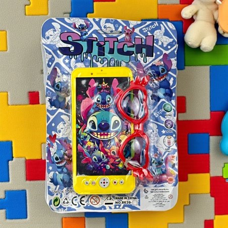 Juguete de luz y música ( Gafas y Celular Stich)