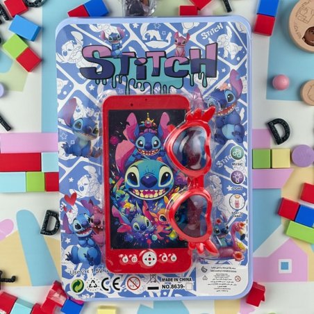 Juguete de luz y música ( Gafas y Celular Stich)