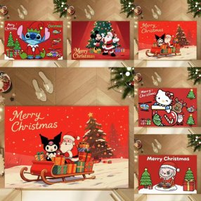 Pqte. 3 Tapetes Navideños 60x40 cm Antiderrapante (Diseños surtidos)