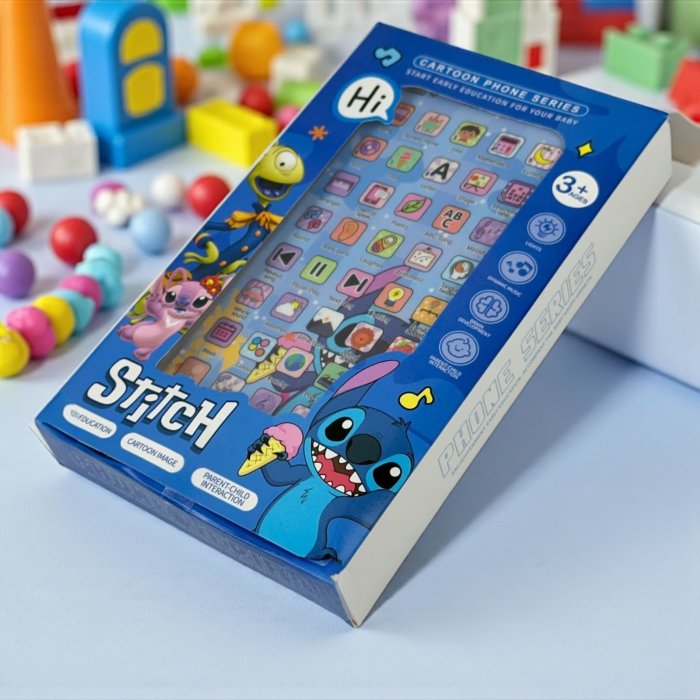 Teléfono de Aprendizaje Luz Música con Carga Usb 16x8 cm Stitch