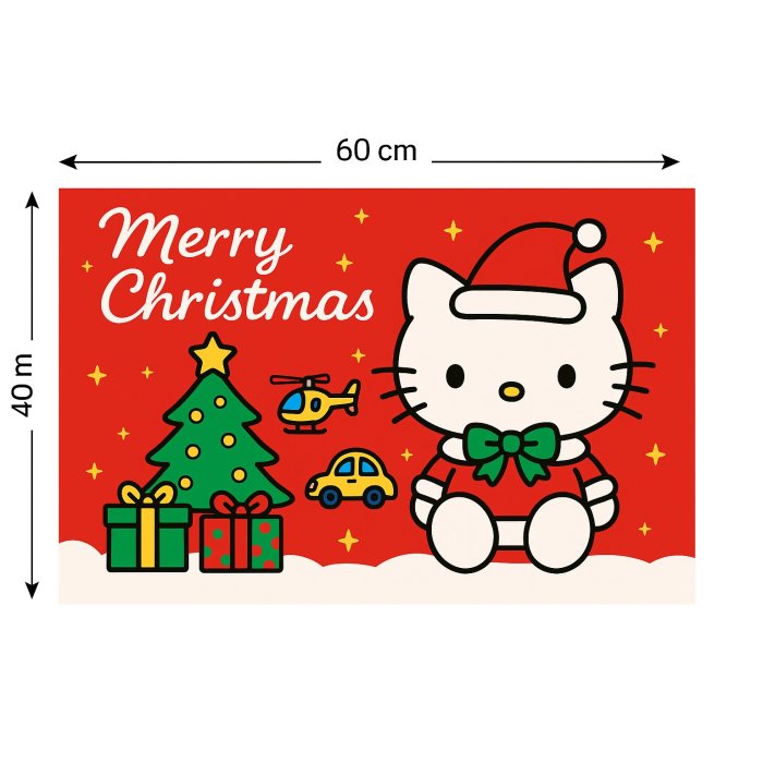 Pqte. 3 Tapetes Navideños 60x40 cm Antiderrapante (Diseños surtidos)