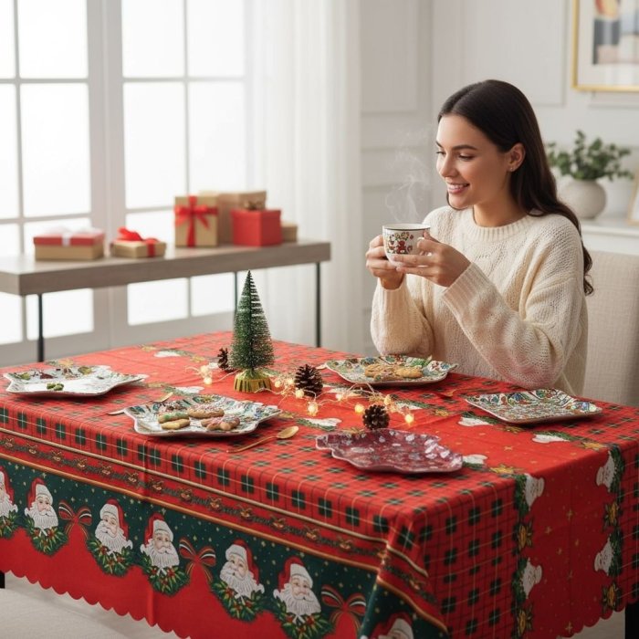 MANTEL NAVIDEÑO RECTANGULAR  (Varía Diseño)