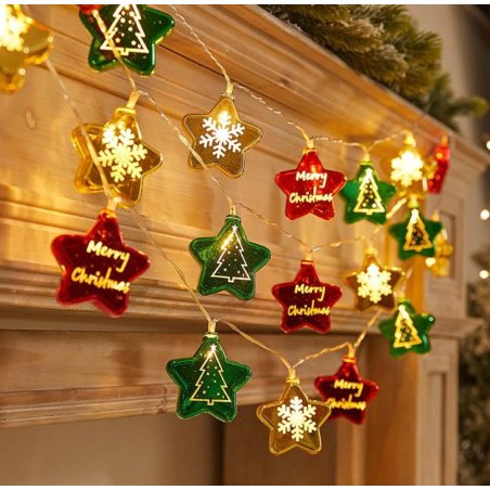SERIE DE ESTRELLA  LED USB 2 METROS