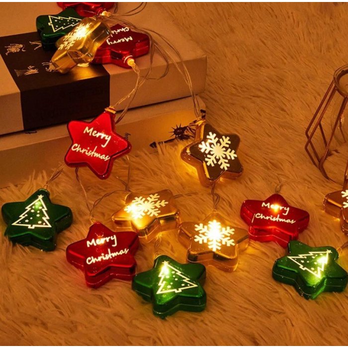 SERIE DE ESTRELLA  LED USB 2 METROS