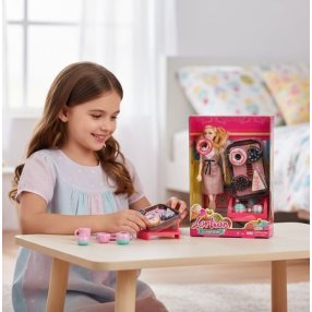 Muñeca LorLian Donut Shop 🍩 con accesorios de repostería y postres. C