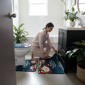 Juego de baño navideño