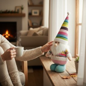 Muñecos navideños decorativos 🦌🎅☃️ en tela acolchada con detalles t