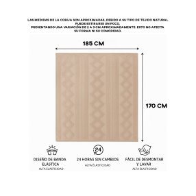 Frazada Borrega Trenza Nude Claro