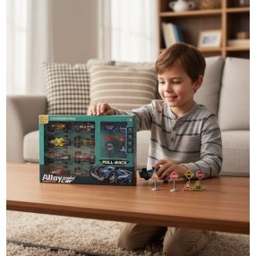 Set de Carritos Pull-Back Alloy Model Car – 8 piezas