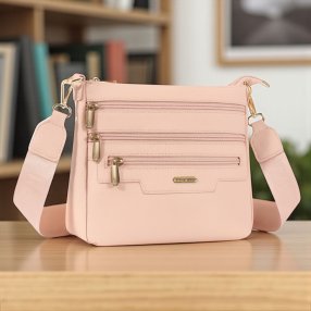 Bolsa Crossbody KR 4 Cierres Rosa