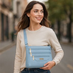 Bolsa Crossbody KR 4 Cierres Blanco (Varia tono)