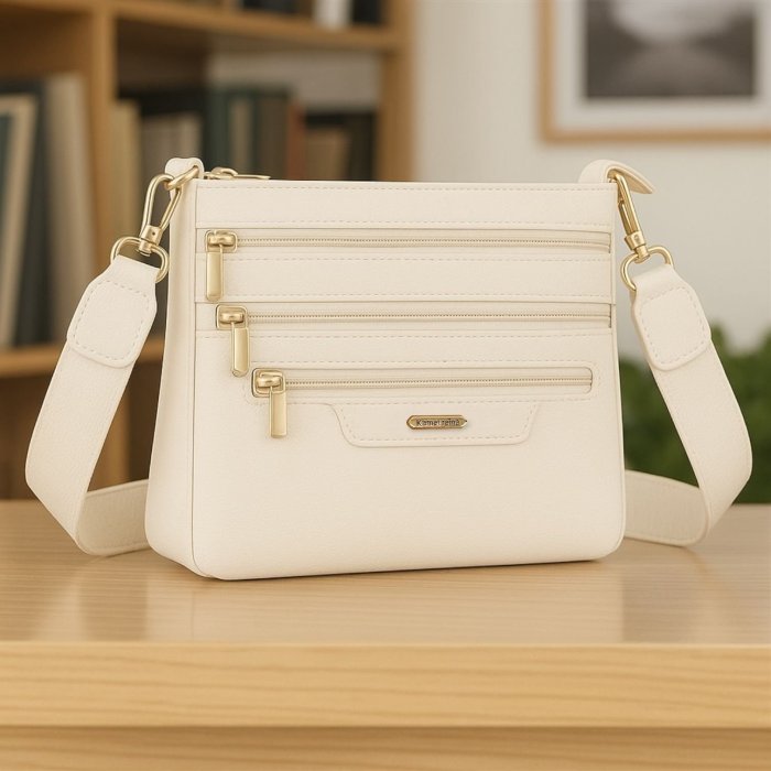 Bolsa Crossbody KR 4 Cierres Blanco (Varia tono)
