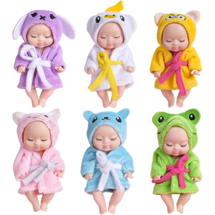 Muñeco Baby Shower con accesorios en caja decorativa – Colores surtido