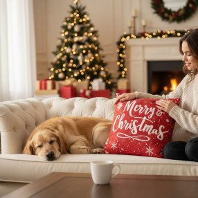 Pqte. 10 Fundas Para Cojín Premium- Diseños Navideños Surtidos