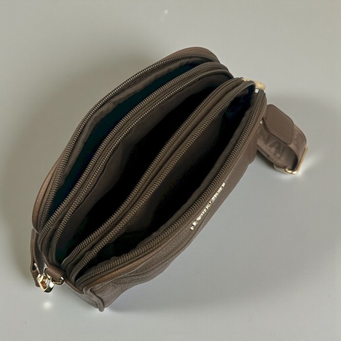 Bolsa Crossbody Kamalina triple cierre con correa ancha ajustable – Mo