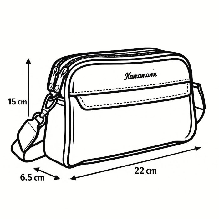 Bolsa Crossbody Kamalina triple cierre con correa ancha ajustable – Mo