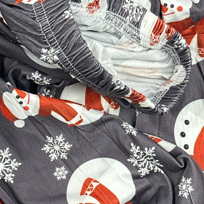 Pijama Christmas Dama Unitalla Santa & Reno en Gris Claro