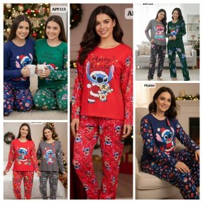 Pijama Stitch Dama Color y Estampado Al Azar - de Stitch