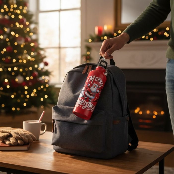 Termo Acero Inoxicable Navideño 500 ml