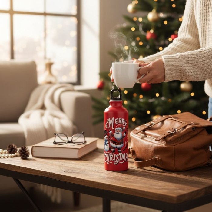 Termo Acero Inoxicable Navideño 500 ml