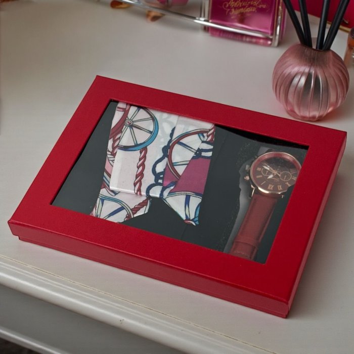 Set de Regalo para Dama con Reloj y Mascada | Detalle Elegante | Prese