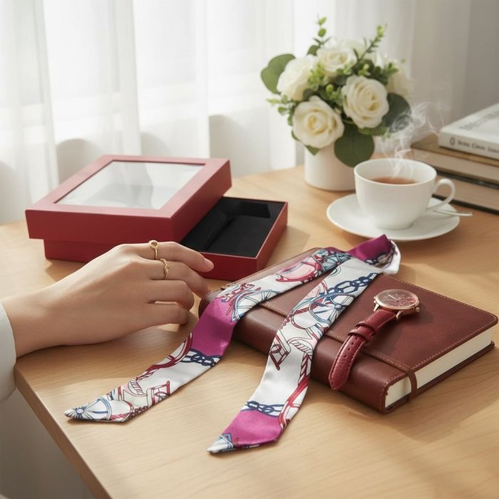 Set de Regalo para Dama con Reloj y Mascada | Detalle Elegante | Prese